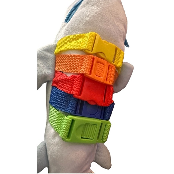 BUCKLE TOY Plush Bruce Shark Blue Montessori Learning Life Skills Stuffed Animal - Picture 2 of 7
